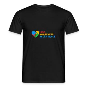 Autisme Amour Conscience Acceptation Idée de cadeau - T-shirt homme - noir - Devant - AI Model Male 178 light (178cm)
