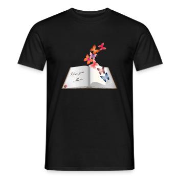 I love you mom - Men's T-Shirt - black - Front - AI Model Male 178 light (178cm)