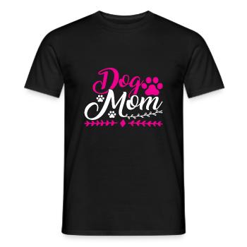 Dog Mom - T-shirt homme - noir - Devant - AI Model Male 178 light (178cm)