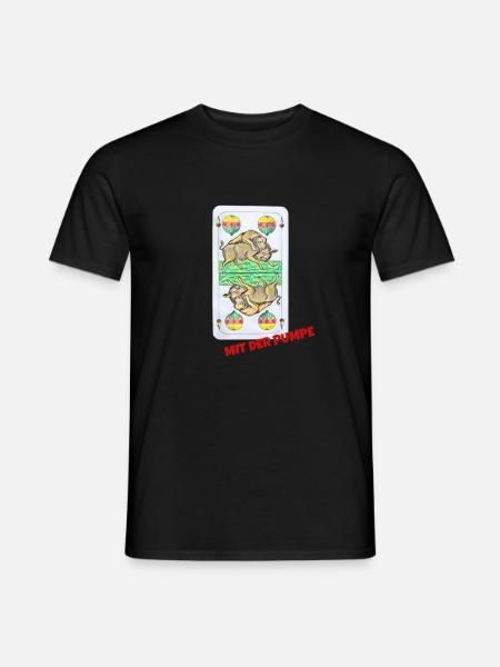 Schafkopfen Schafkopf mit der Pumpe schellen sau - Männer T-Shirt - Schwarz