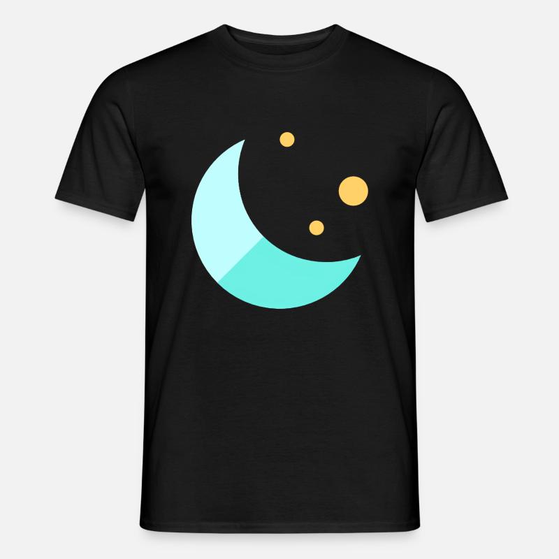 Mond - Männer T-Shirt - Schwarz