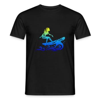 Surfer Mädchen Surfen Tribal Tattoo Geschenkidee - Männer T-Shirt - Schwarz - Vorne - AI Model Male 178 light (178cm)