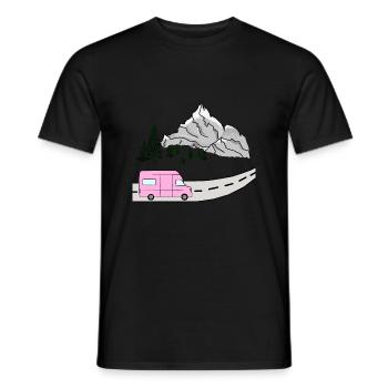 VAN LIFE VANLIFER NOMADS - Männer T-Shirt - Schwarz - Vorne - AI Model Male 178 light (178cm)