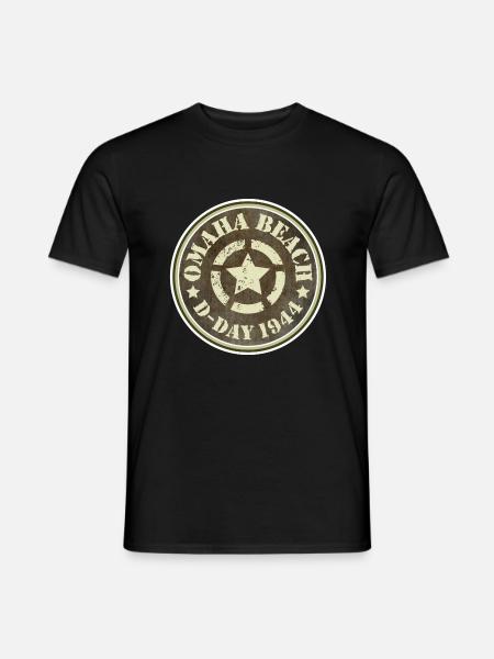 OMAHA BEACH DDAY 44 - Men's T-Shirt - black
