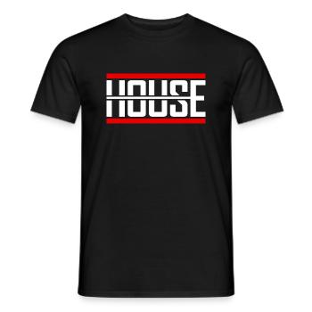 House Music - T-shirt homme - noir - Devant - AI Model Male 178 light (178cm)
