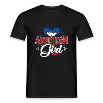 AMERICAN GIRL - T-shirt homme - noir - Devant - AI Model Male 178 light (178cm)