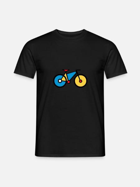 Mondrian Art Fahrrad Radfahren Math Geschenkidee - Männer T-Shirt - Schwarz