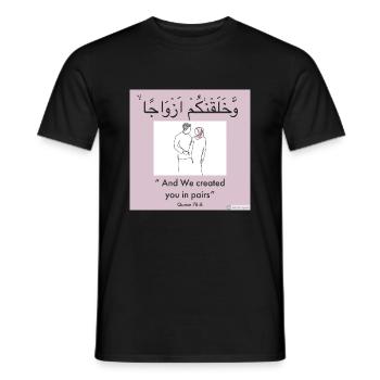 Et nous vous avons créé par paires - T-shirt homme - noir - Devant - AI Model Male 178 light (178cm)