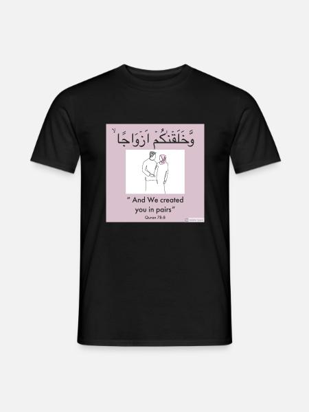 Und wir haben dich paarweise erschaffen - Männer T-Shirt - Schwarz