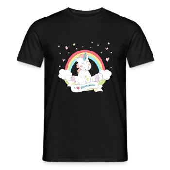 I Love Unicorns - Men's T-Shirt - black - Front - AI Model Male 178 light (178cm)