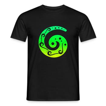 Maori Koru Art Polynesien Tribal Tattoo Geschenk - Männer T-Shirt - Schwarz - Vorne - AI Model Male 178 light (178cm)