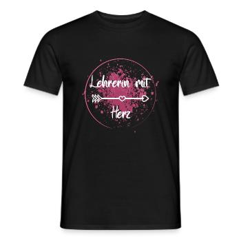 Lehrerin mit Herz Abschied Schulklasse Ruhestand - Männer T-Shirt - Schwarz - Vorne - AI Model Male 178 light (178cm)