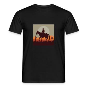 Cavaliers occidentaux - T-shirt homme - noir - Devant - AI Model Male 178 light (178cm)