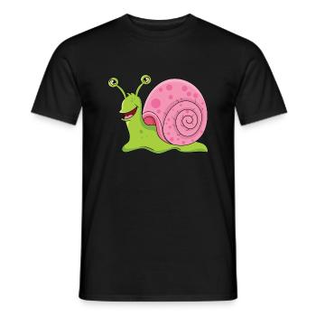 Escargot de dessin animé - T-shirt homme - noir - Devant - AI Model Male 178 light (178cm)