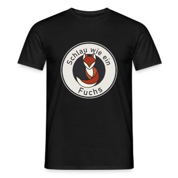 Schlau wie ein Fuchs - Männer T-Shirt - Schwarz - Vorne - AI Model Male 178 light (178cm)