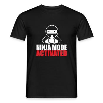 h 1Ninja Mode Ninja Star Lustige Ninja-Geschenkide - Männer T-Shirt - Schwarz - Vorne - AI Model Male 178 light (178cm)