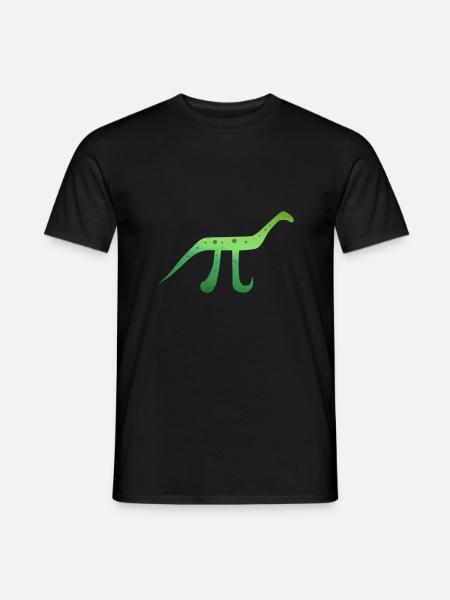 Mathe-Symbol Pinosaurus Pi Dinosaurier Geschenk - Männer T-Shirt - Schwarz
