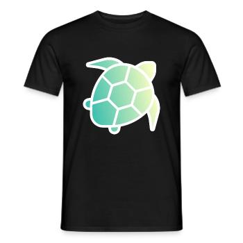 Tropical Day Turtle Outlined - Men's T-Shirt - black - Front - AI Model Male 178 light (178cm)