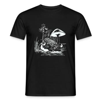 Frosch Tier Amphibienliebhaber Kleidung Geschenk - Männer T-Shirt - Schwarz - Vorne - AI Model Male 178 light (178cm)