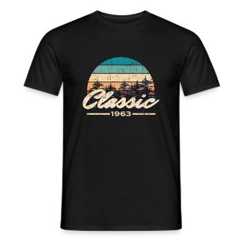 Classic 1963 Behind The Trees Distressed Design An - Männer T-Shirt - Schwarz - Vorne - AI Model Male 178 light (178cm)