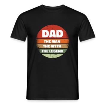 Papa Le man, The Myth, The Legend - T-shirt homme - noir - Devant - AI Model Male 178 light (178cm)