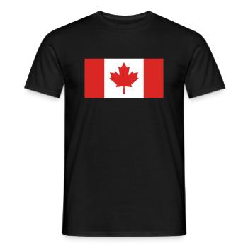 Canada Flag - Men's T-Shirt - black - Front - AI Model Male 178 light (178cm)