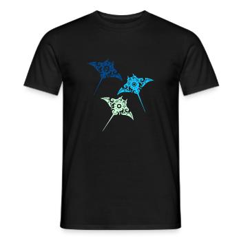 Maori Manta Stachelrochen Gruppe Tribal Tattoo - Männer T-Shirt - Schwarz - Vorne - AI Model Male 178 light (178cm)