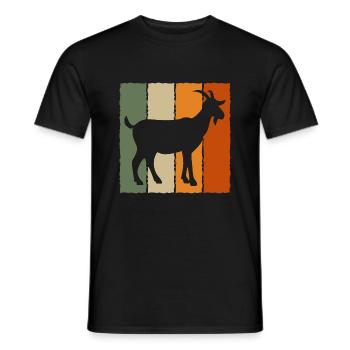 Chèvre - T-shirt homme - noir - Devant - AI Model Male 178 light (178cm)