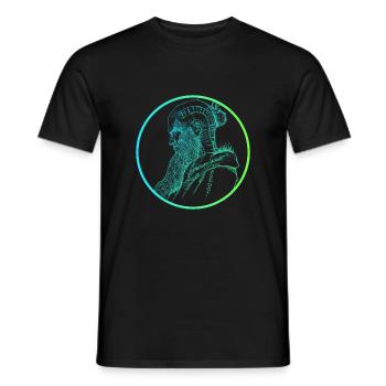 Floki Elektrischer Fade-Stil - Männer T-Shirt - Schwarz - Vorne - AI Model Male 178 light (178cm)