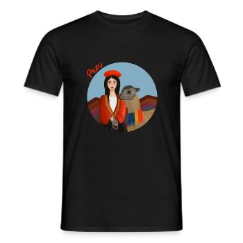 Apapucharse - Peru - Men's T-Shirt - black - Front - AI Model Male 178 light (178cm)