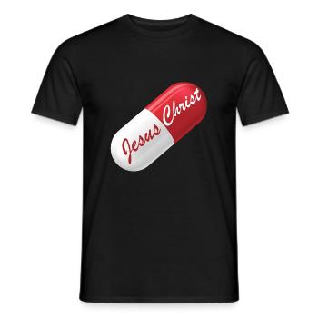 Jesus Christ capsule - Men's T-Shirt - black - Front - AI Model Male 178 light (178cm)