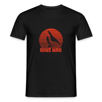 Surf Wing Man Wingfoiling Surf Surfer Cadeau - T-shirt homme - noir - Devant - AI Model Male 178 light (178cm)