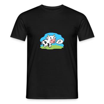 Symboles mathématiques Vache Va Mu Drôle Animal Idée cadeau - T-shirt homme - noir - Devant - AI Model Male 178 light (178cm)