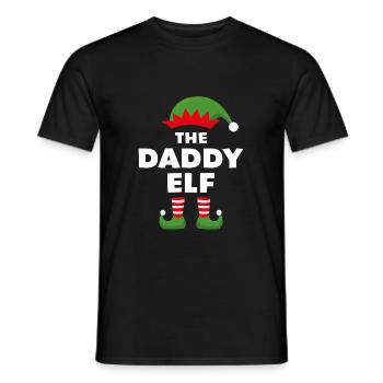 Der Daddy Elf - Männer T-Shirt - Schwarz - Vorne - AI Model Male 178 light (178cm)
