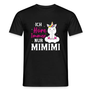 Ich Höre Immer Nur MiMiMi - Männer T-Shirt - Schwarz - Vorne - AI Model Male 178 light (178cm)