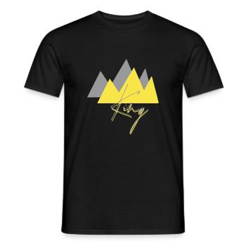 Mountains Minimalist Ultimate Gray Illuminating - Men's T-Shirt - black - Front - AI Model Male 178 light (178cm)
