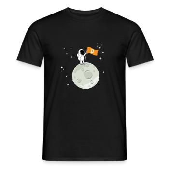 BTC to the moon - Männer T-Shirt - Schwarz - Vorne - AI Model Male 178 light (178cm)