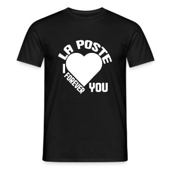the post Ich liebe dich für immer - Männer T-Shirt - Schwarz - Vorne - AI Model Male 178 light (178cm)