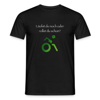 Läufst du noch oder rollst du schon? - Männer T-Shirt - Schwarz - Vorne - AI Model Male 178 light (178cm)