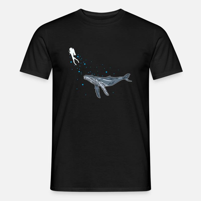 Tauchen mit Walhai - Männer T-Shirt - Schwarz