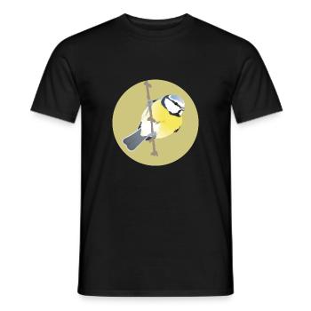 Blue Tit - Men's T-Shirt - black - Front - AI Model Male 178 light (178cm)