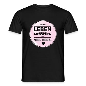 Leben - Männer T-Shirt - Schwarz - Vorne - AI Model Male 178 light (178cm)