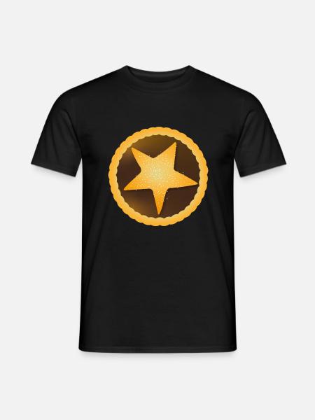 Christmas Mince Pie with Icing Sugar - Men's T-Shirt - black