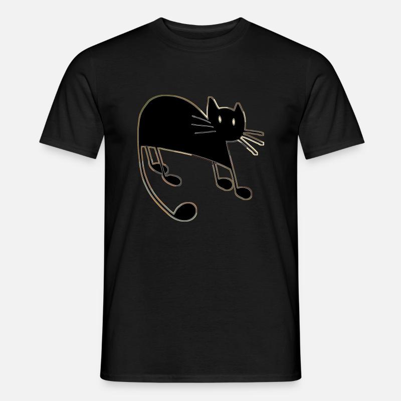 Katze - Männer T-Shirt - Schwarz
