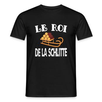 le roi de la schlitte - T-shirt homme - noir - Devant - AI Model Male 178 light (178cm)