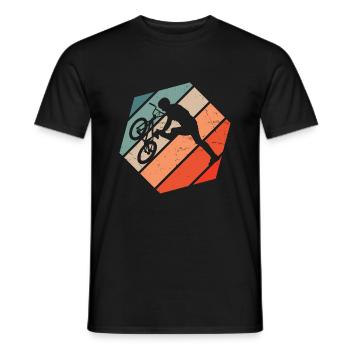 bmx fahrrad bmx Radfahren bmx jungen Damen - Männer T-Shirt - Schwarz - Vorne - AI Model Male 178 light (178cm)