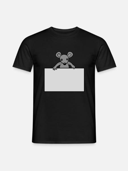 Mouse with shield - Men's T-Shirt - black
