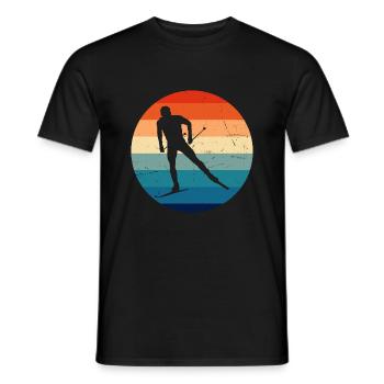 Ski de fond Classique Ski de fond Classique Ski de fond Skati - T-shirt homme - noir - Devant - AI Model Male 178 light (178cm)