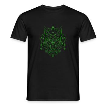 Wolf geometrics - Men's T-Shirt - black - Front - AI Model Male 178 light (178cm)