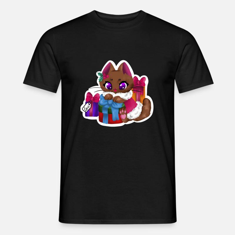Present Cat🎁🐱 - Men’s T-shirt - black